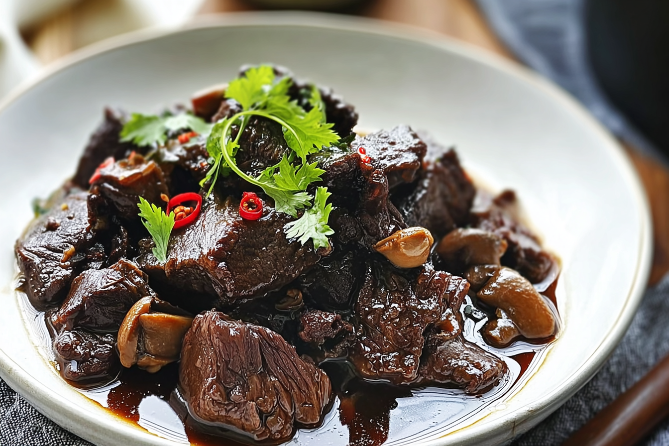 Asian Style Slow Cooked Beef Cheeks