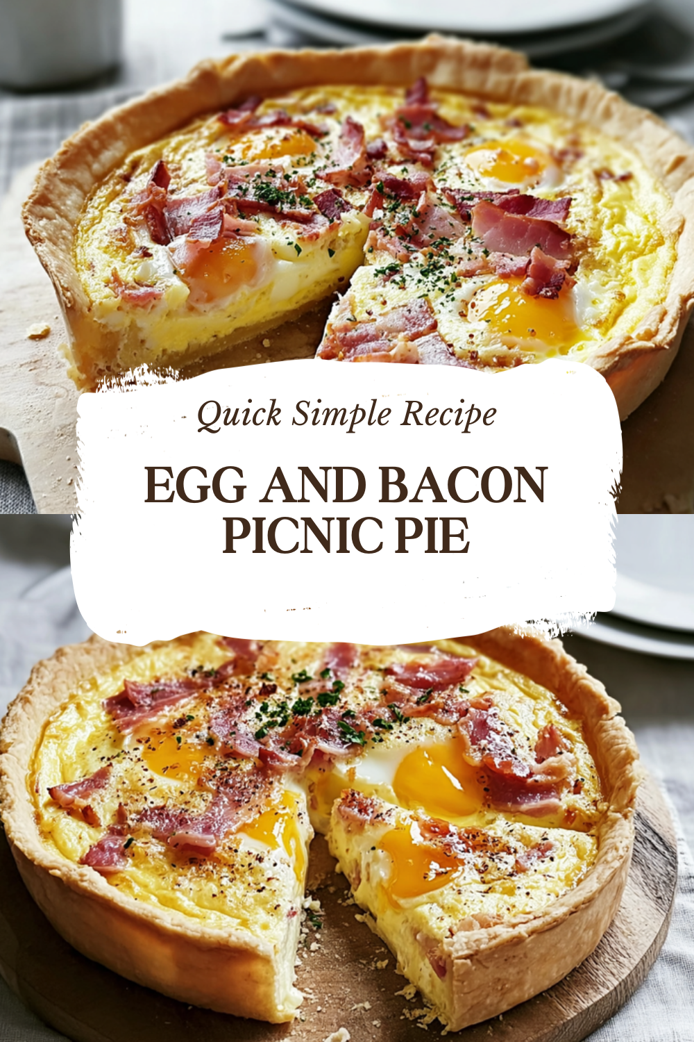 Egg And Bacon Picnic Pie