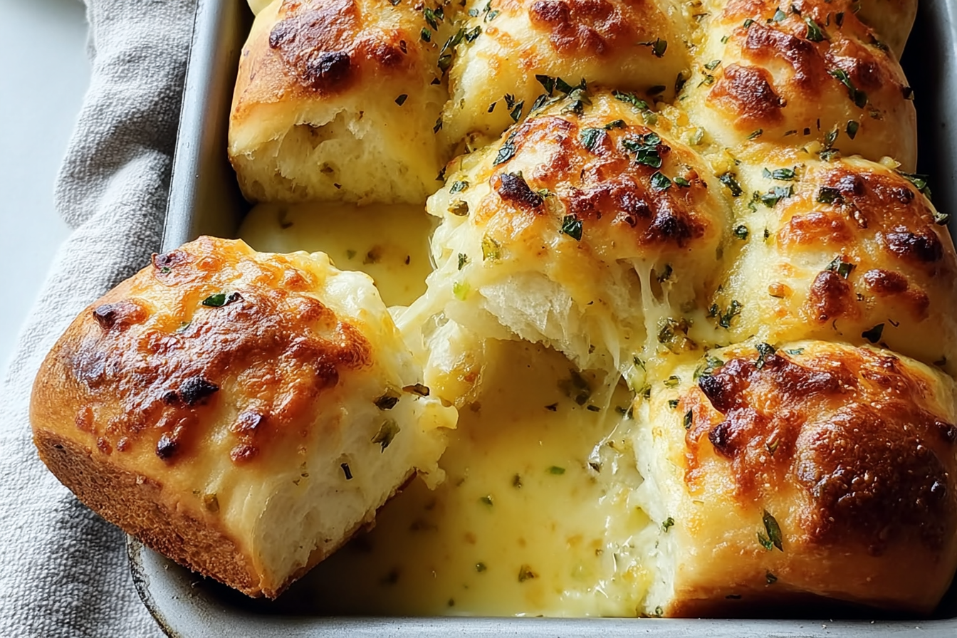 Garlic Herb Cheese Pull Apart Bread