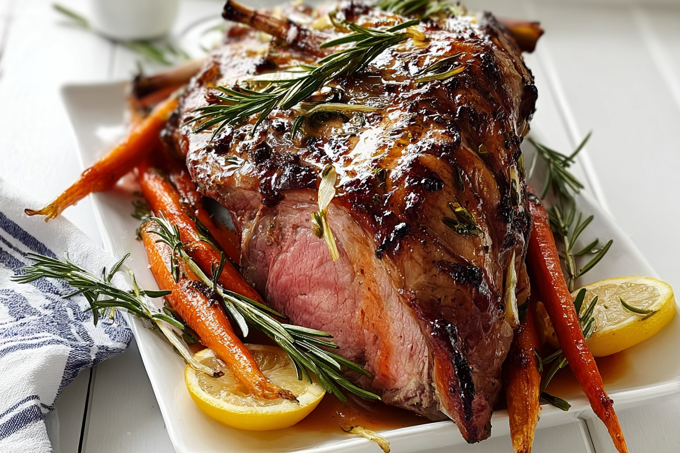 Rosemary Garlic Lemon Roast Lamb