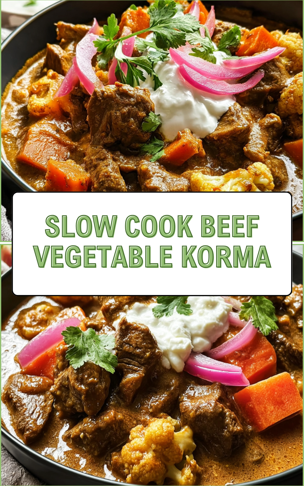 Slow Cook Beef Vegetable Korma