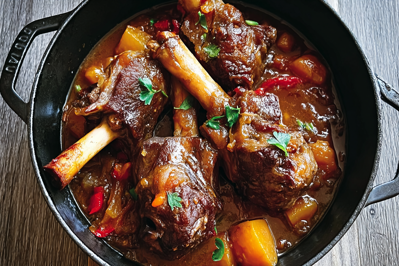 Slow Cooked Lamb Shanks
