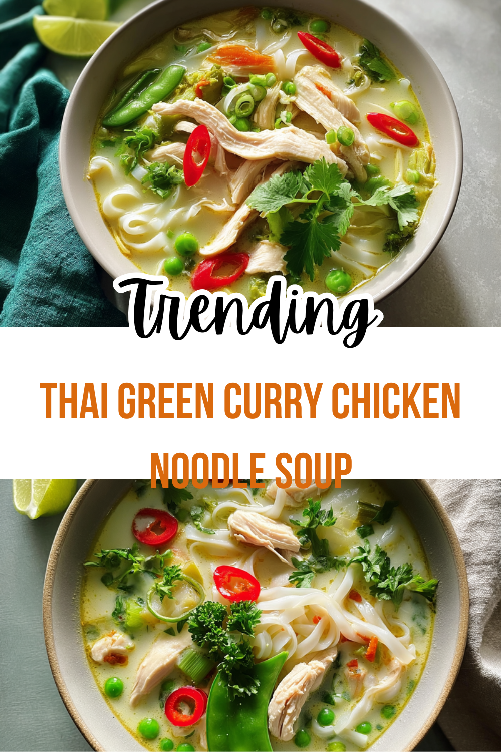 Thai Green Curry Chicken Noodle Soup