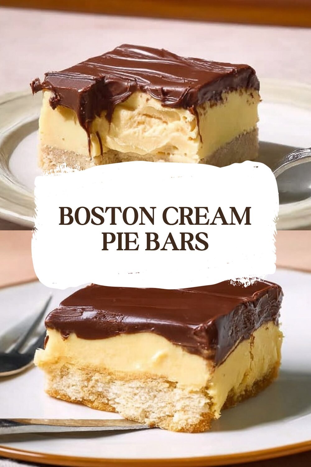 Boston Cream Pie Bars