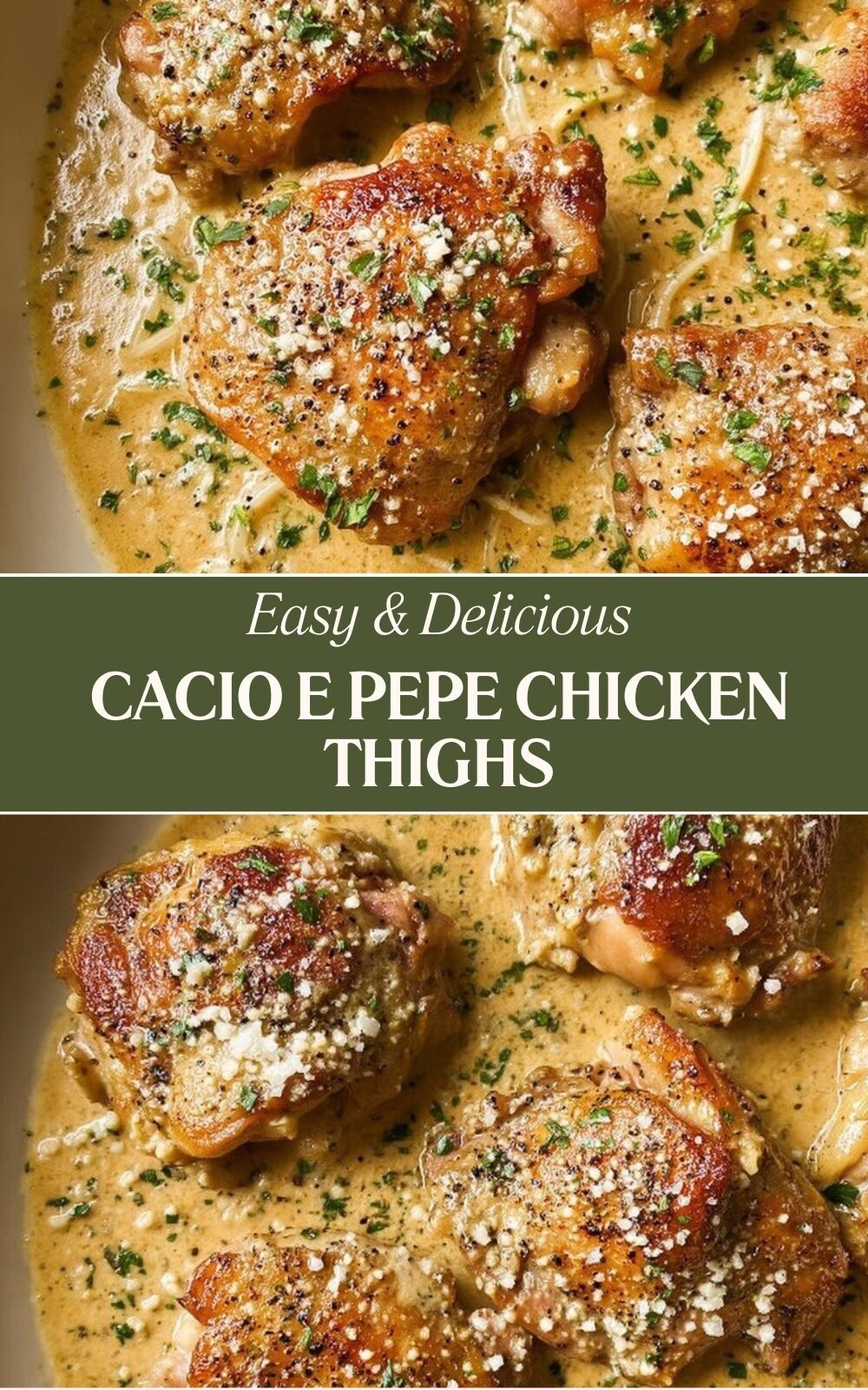 Cacio E Pepe Chicken Thighs