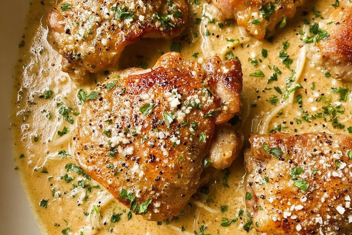 Cacio E Pepe Chicken Thighs