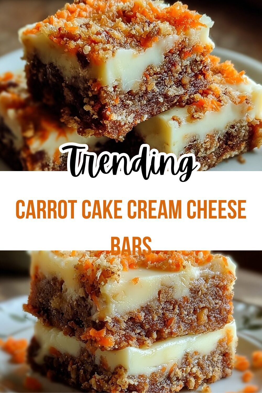 Carrot Cake Cream Cheese Bars