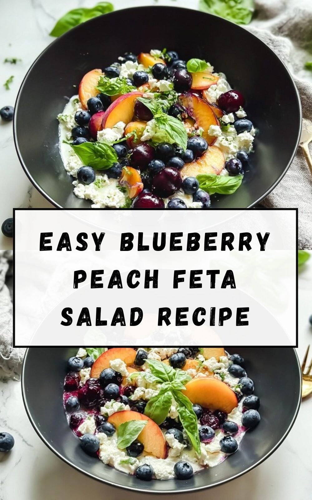 Easy Blueberry Peach Feta Salad Recipe