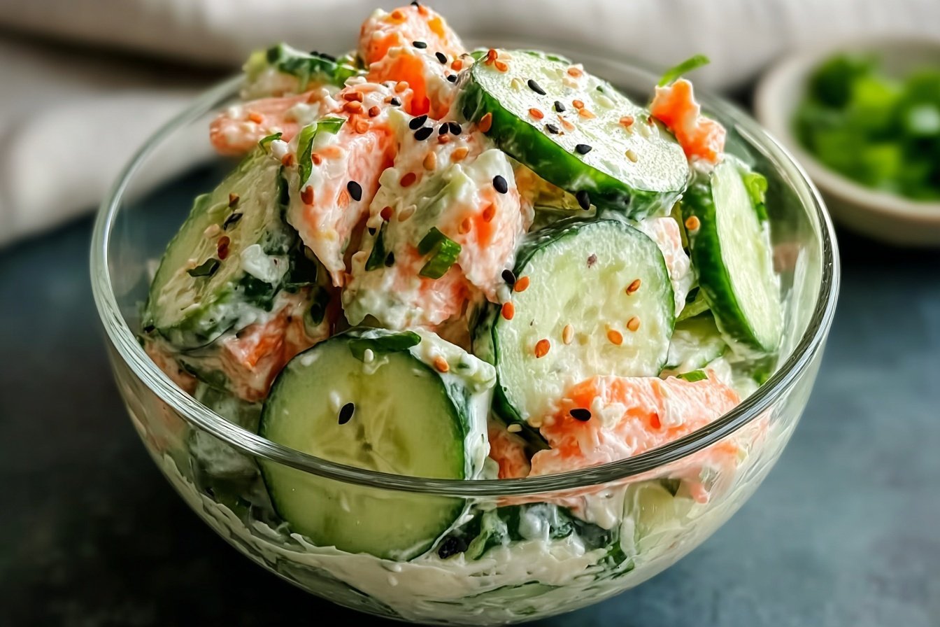 Easy California Roll Cucumber Salad