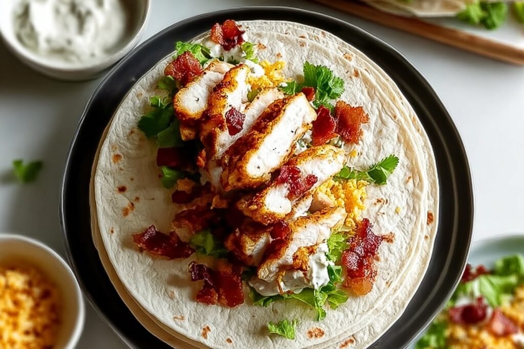 Easy Crispy Chicken Bacon Ranch Wrap 14.png