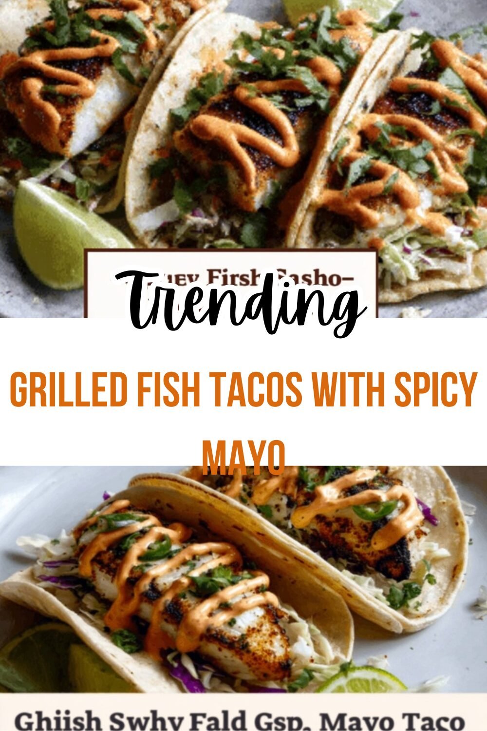 Grilled Fish Tacos With Spicy Mayo