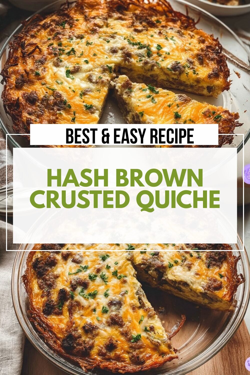 Hash Brown Crusted Quiche