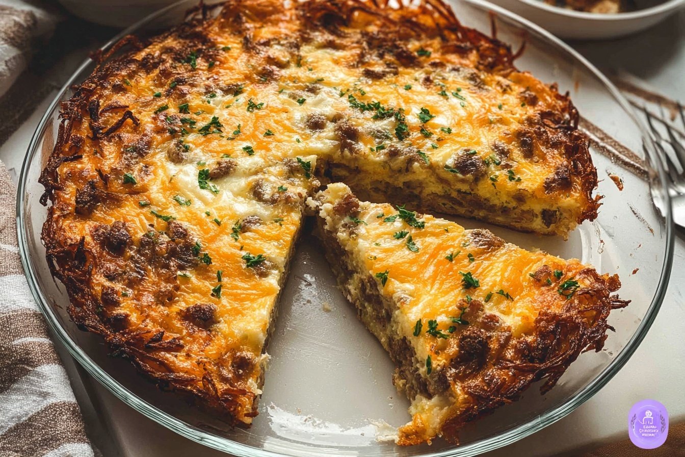 Hash Brown Crusted Quiche