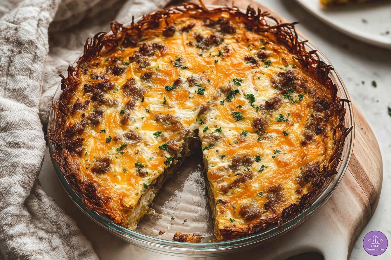 Hash Brown Crusted Quiche