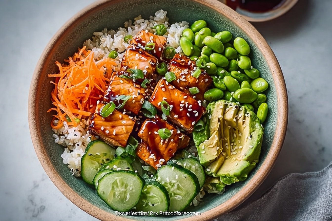 Healthy Sweet Chili Salmon Bowl