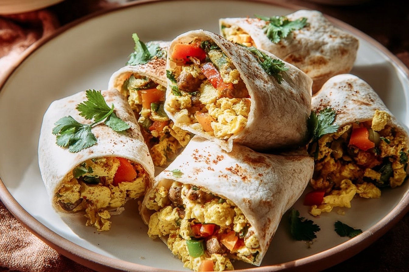 High Protein Breakfast Burritos
