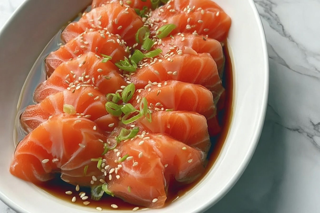 Homemade Salmon Sashimi