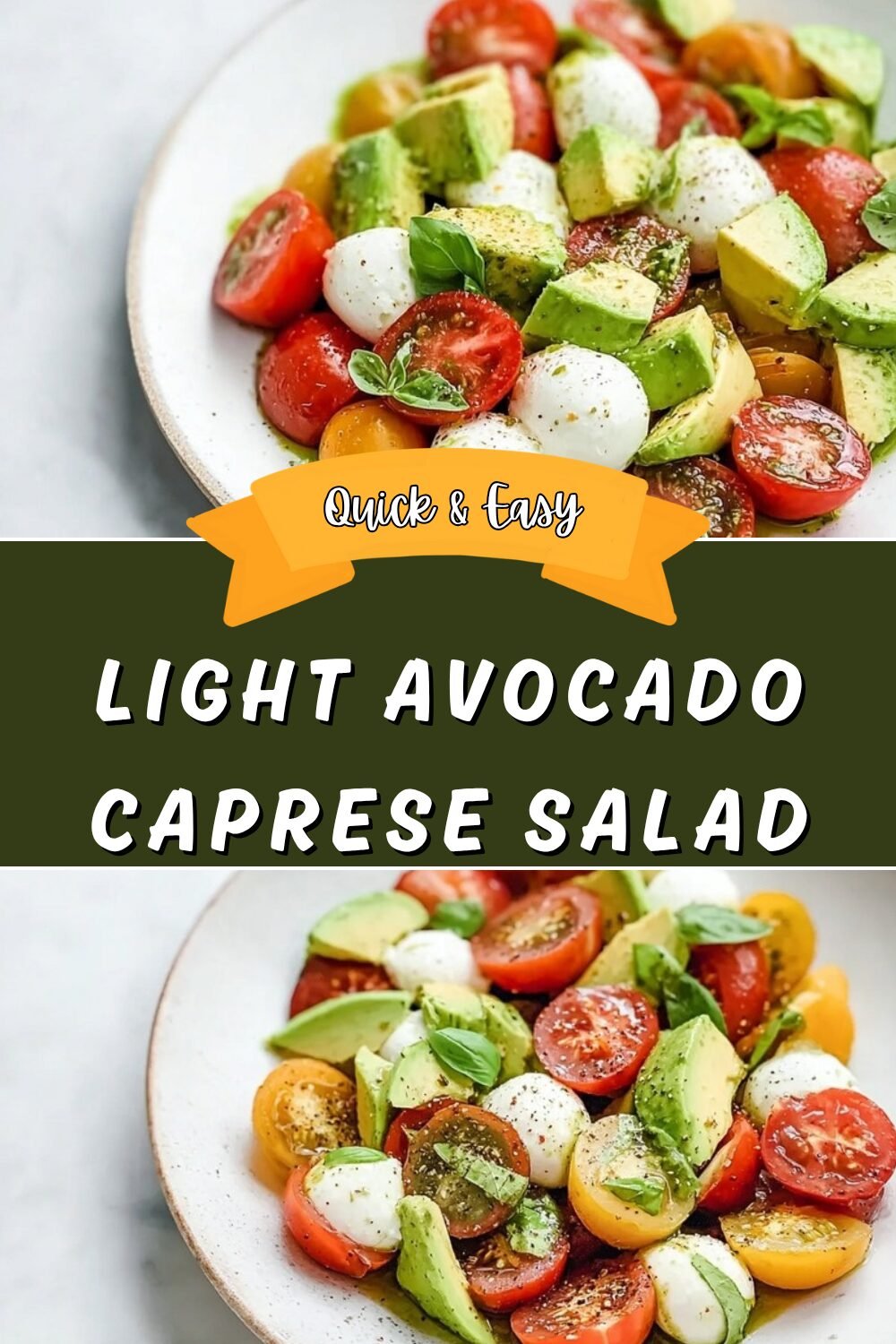 Light Avocado Caprese Salad