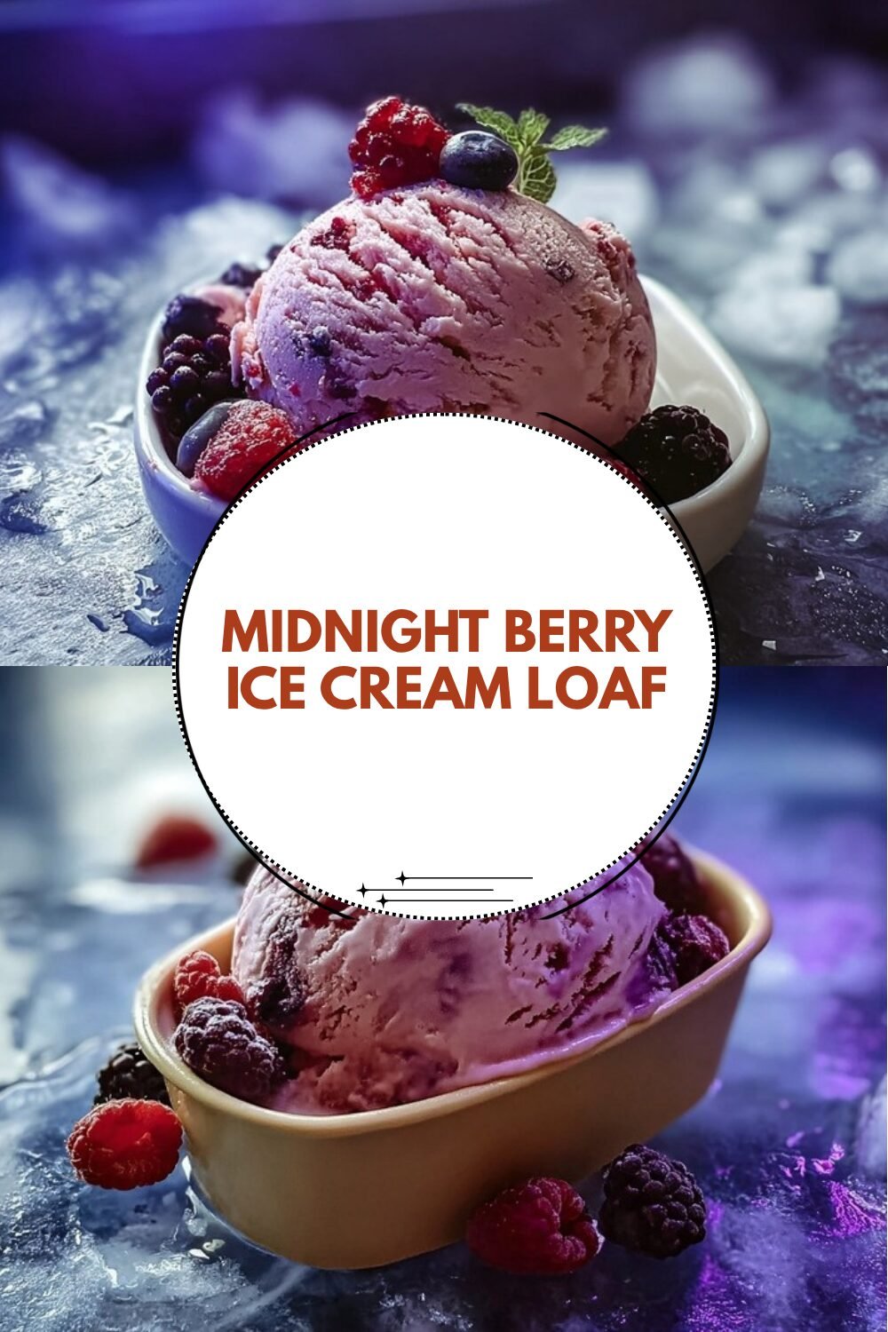 Midnight Berry Ice Cream Loaf