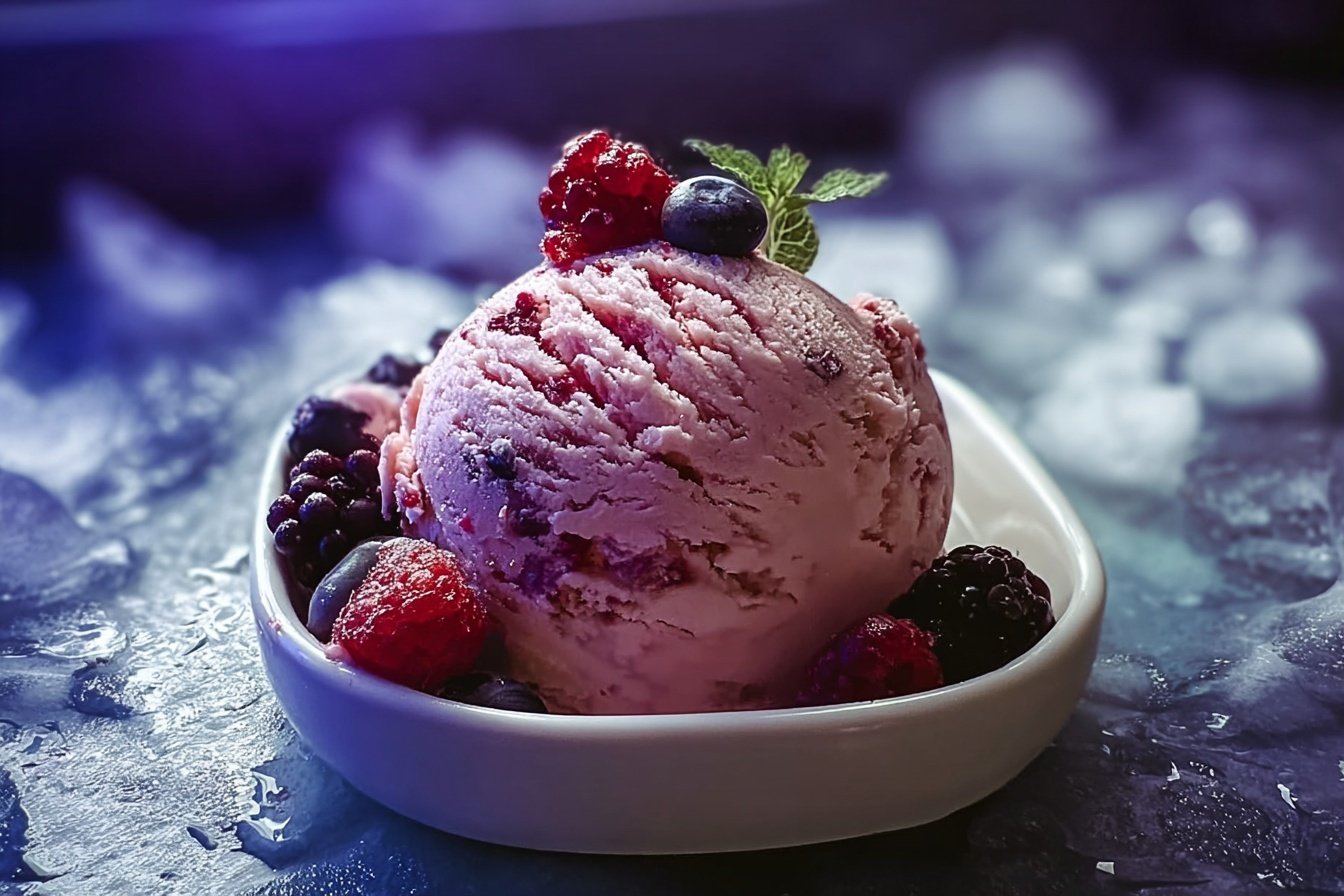 Midnight Berry Ice Cream Loaf