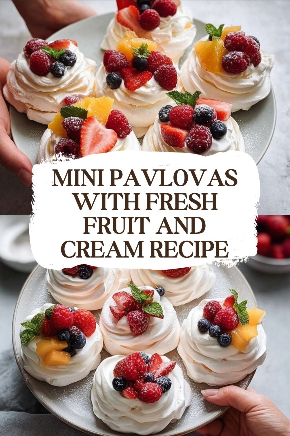 Mini Pavlovas With Fresh Fruit And Cream Recipe