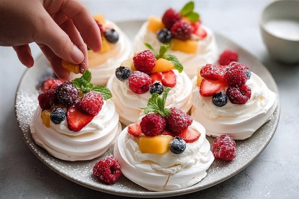 Mini Pavlovas With Fresh Fruit And Cream Recipe 4.png