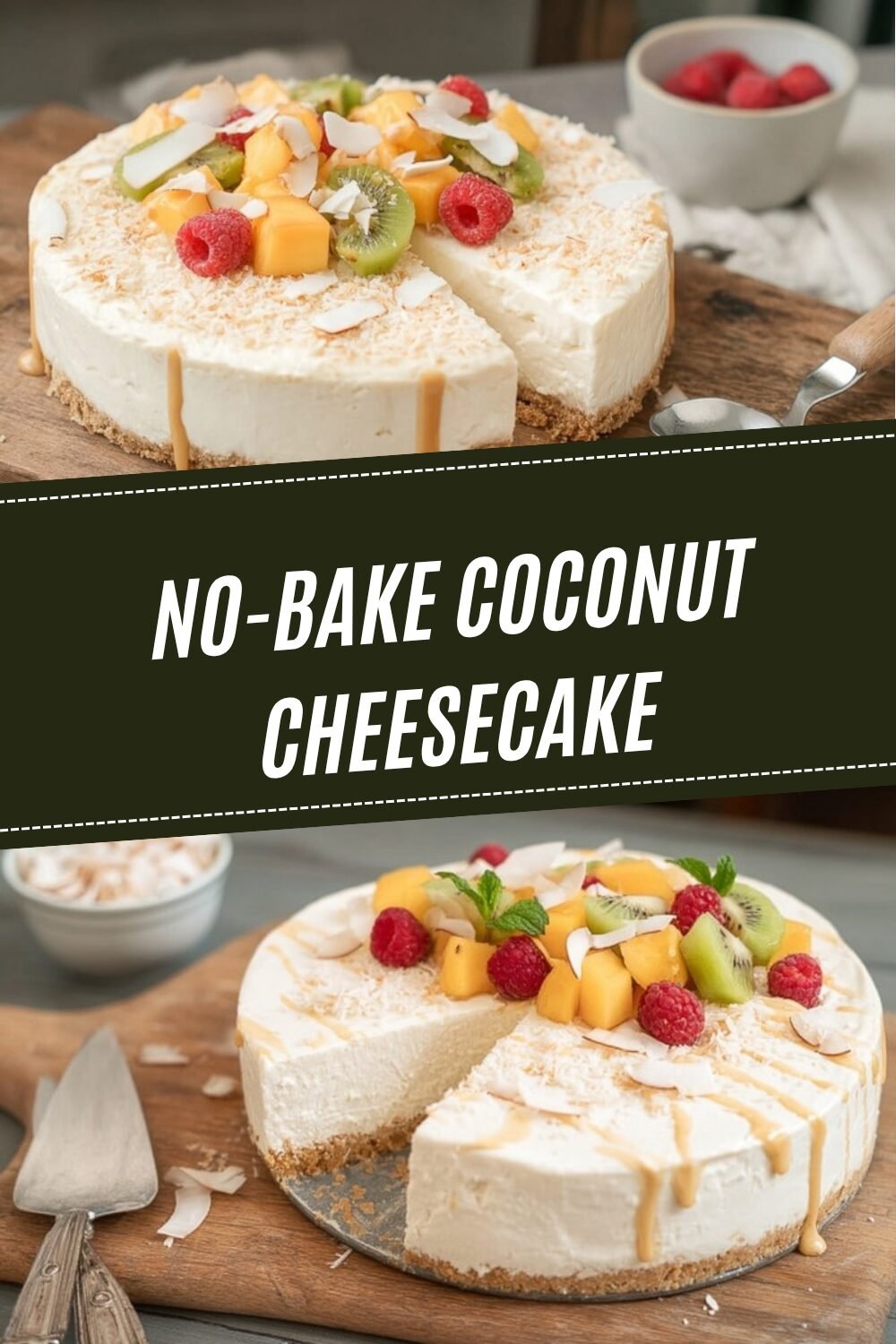 No-Bake Coconut Cheesecake