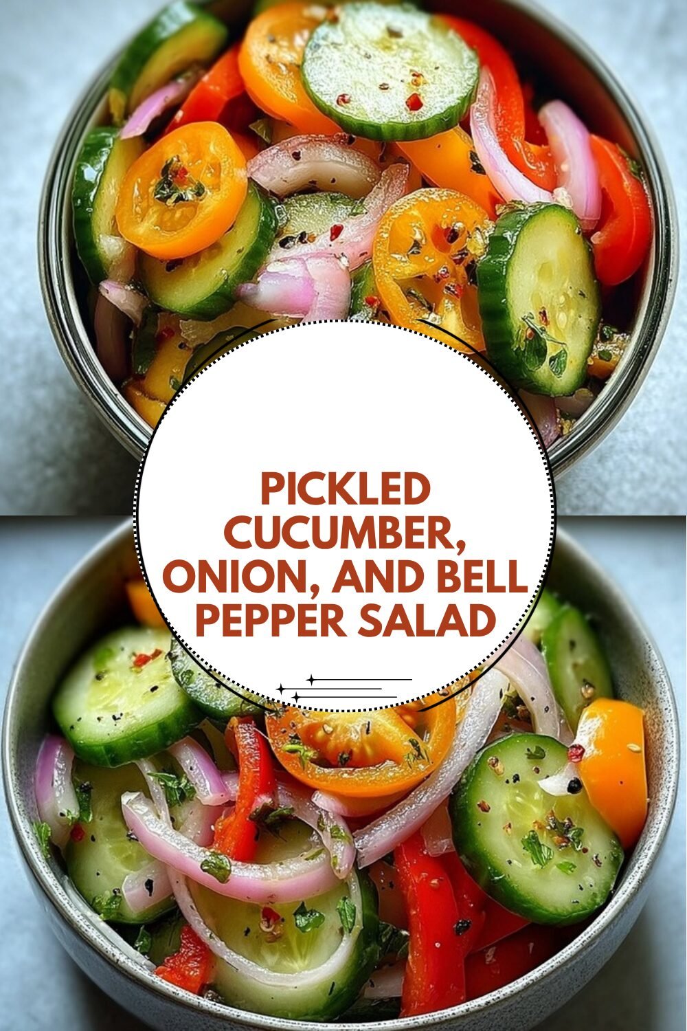 Pickled Cucumber, Onion, And Bell Pepper Salad