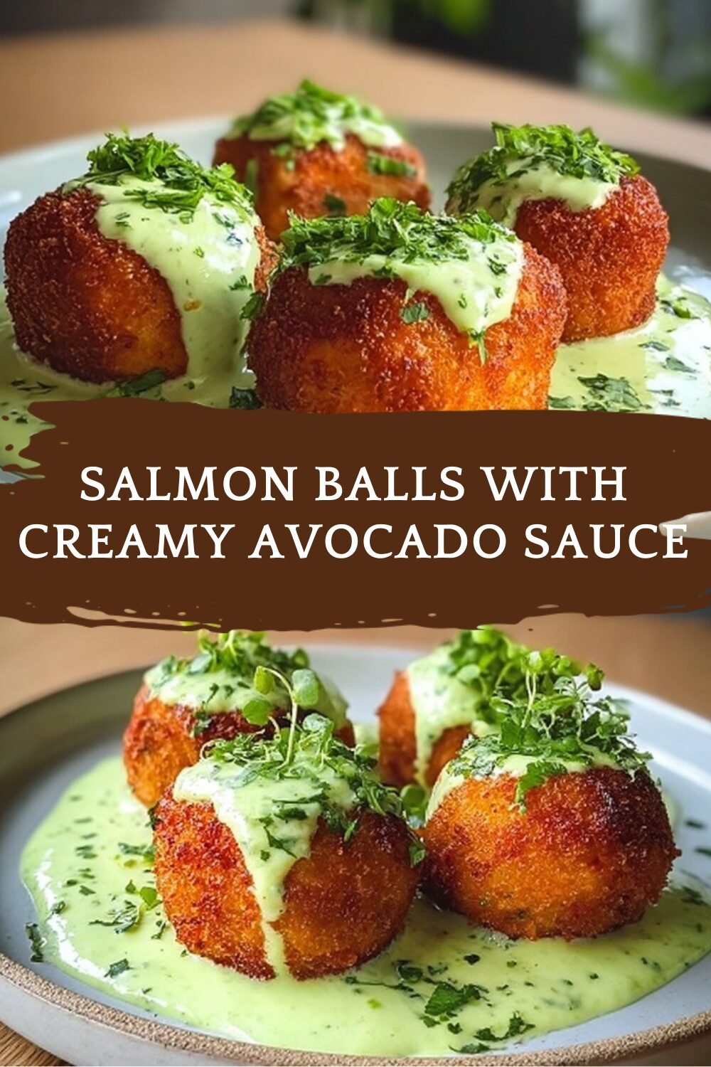Salmon Balls With Creamy Avocado Sauce