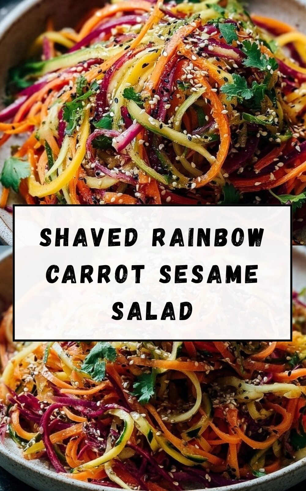 Shaved Rainbow Carrot Sesame Salad