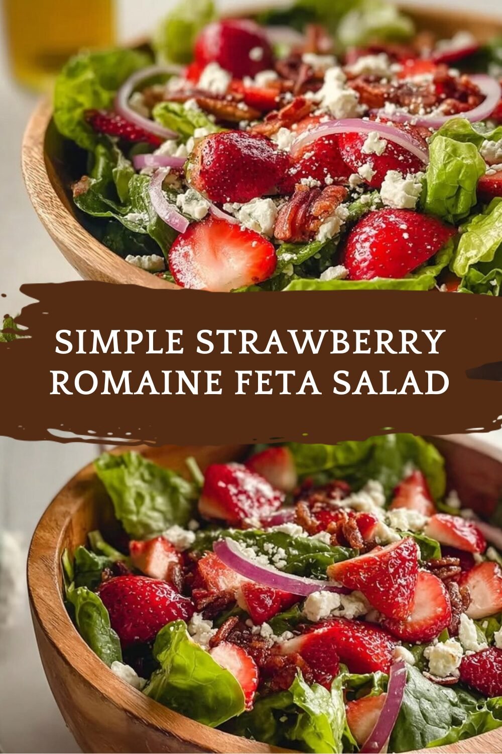 Simple Strawberry Romaine Feta Salad