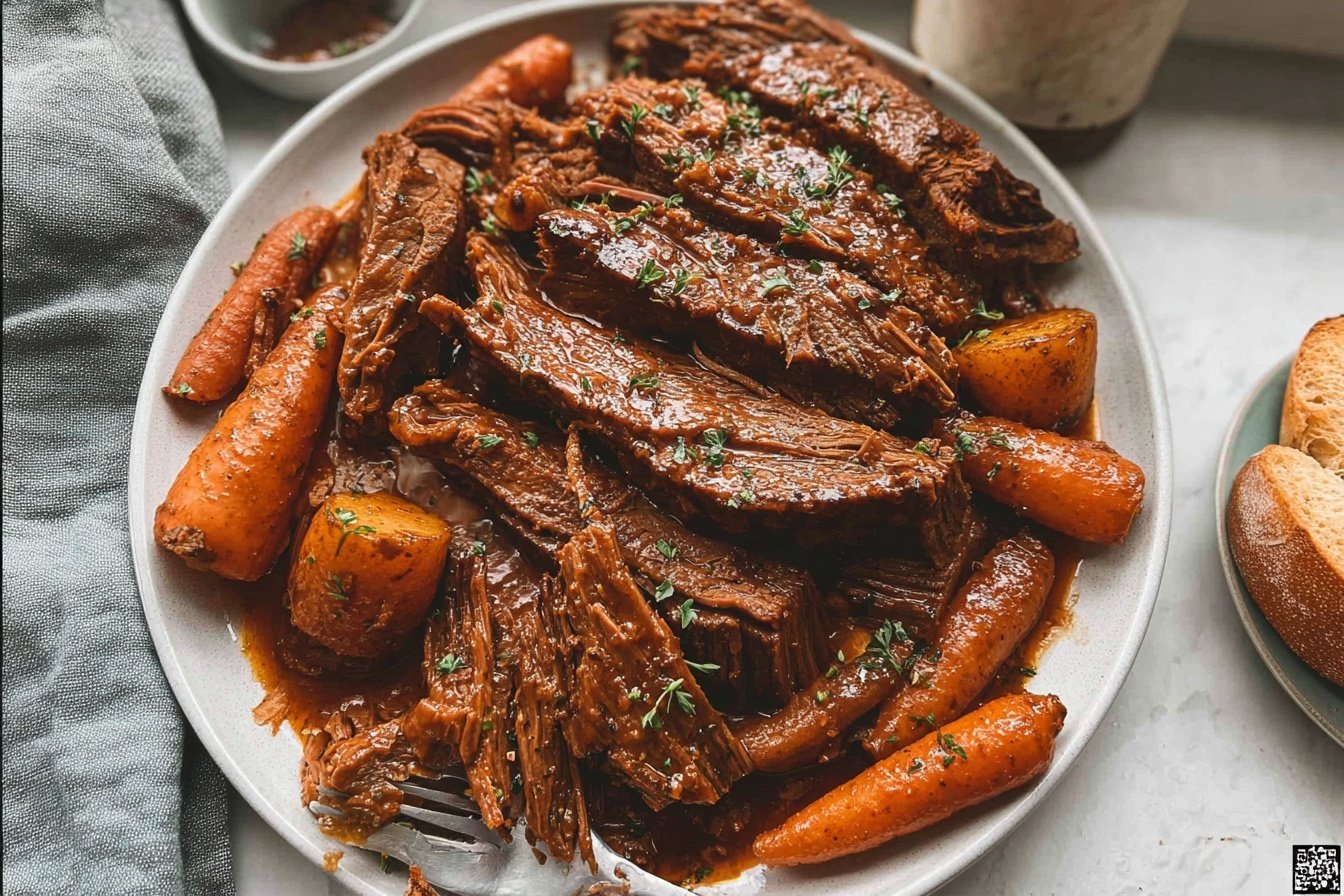 Tender Slow Cooker Beef Brisket With Rich BBQ Sauce