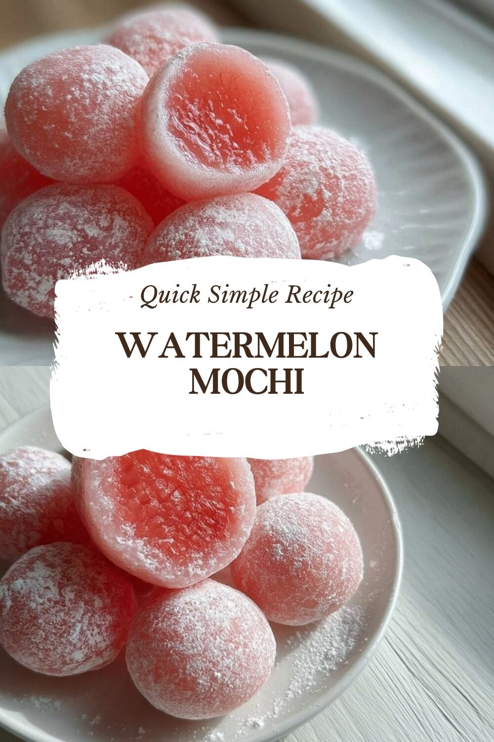 Watermelon Mochi