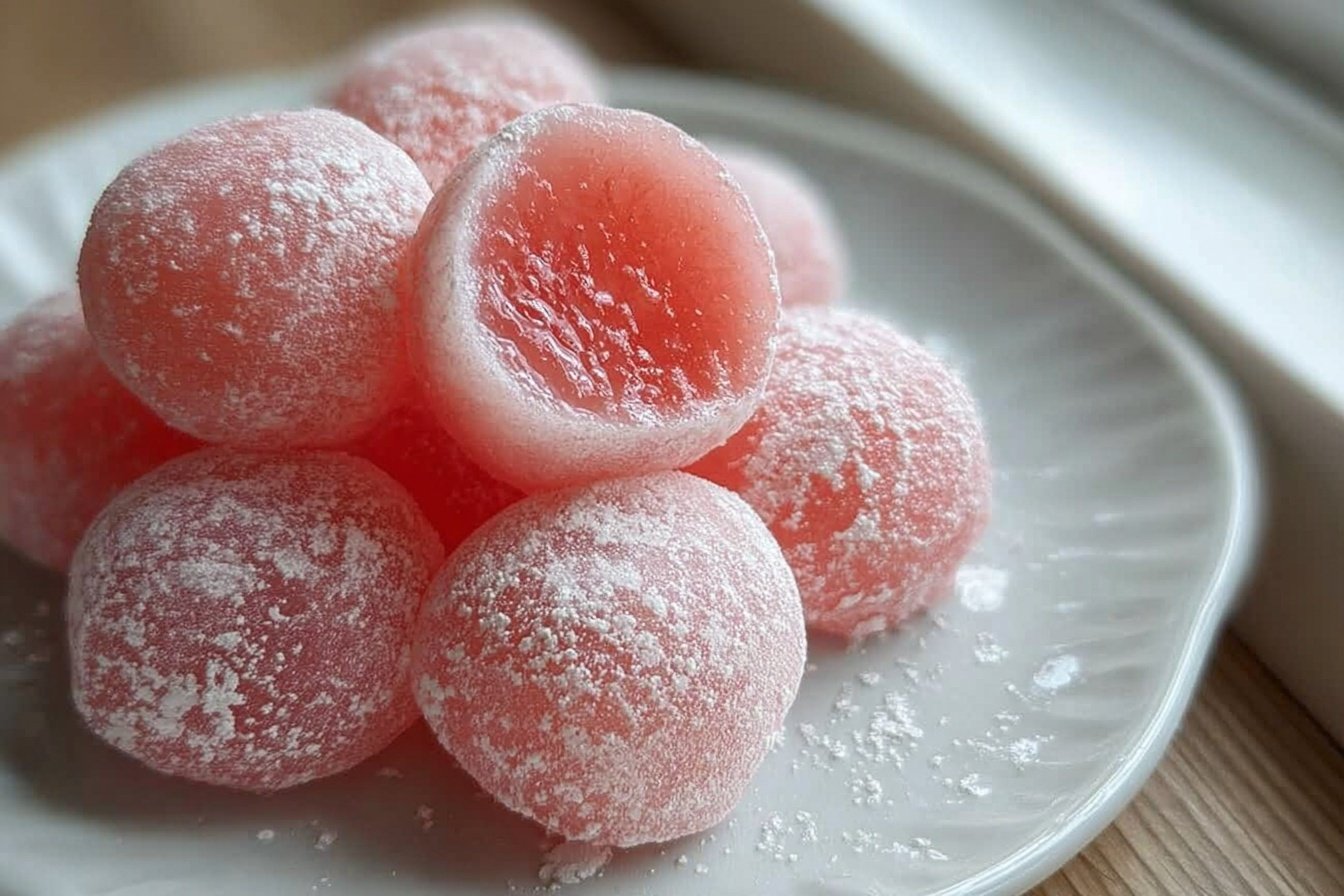 Watermelon Mochi