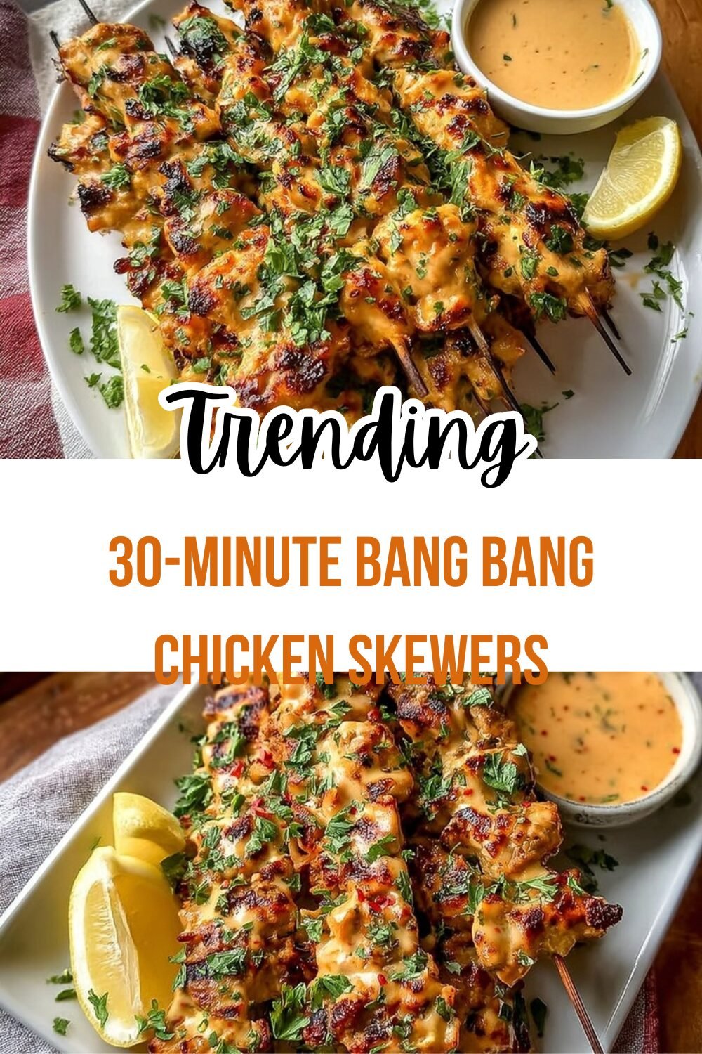 30-Minute Bang Bang Chicken Skewers