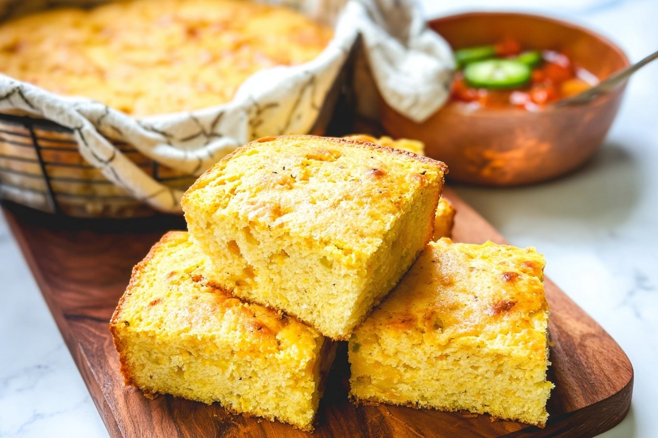 Cheesy Green Chile Cornbread