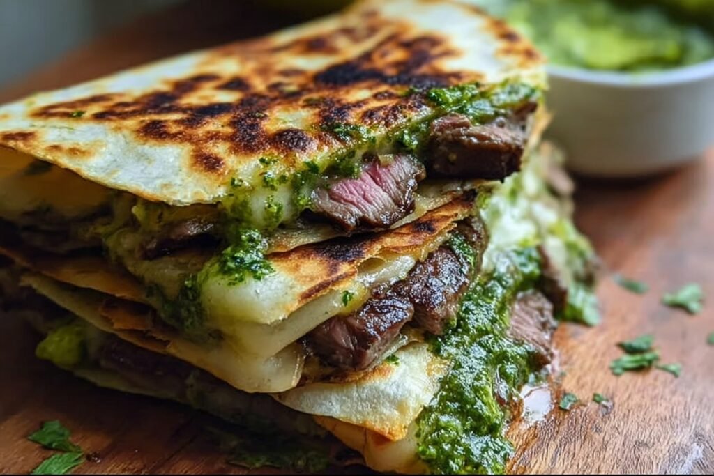 Chimichurri Grilled Steak Quesadilla With Avocado Chimichurri 4.png