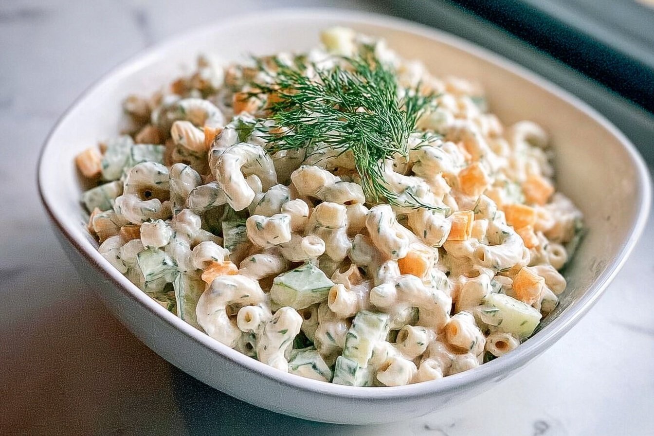 Creamy Dill Pickle Pasta Salad