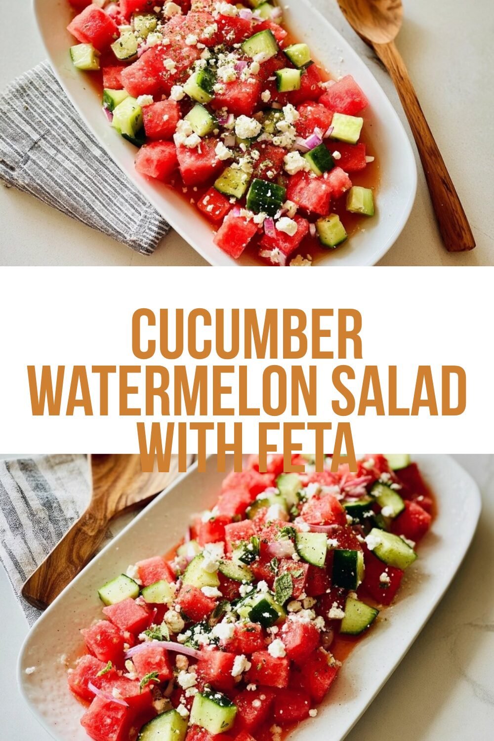 Cucumber Watermelon Salad With Feta