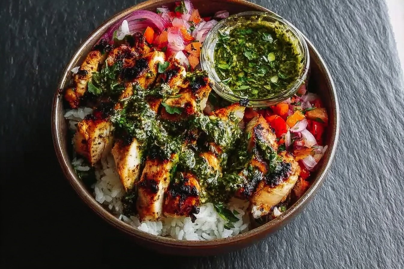 Easy Chimichurri Grilled Chicken Bowl