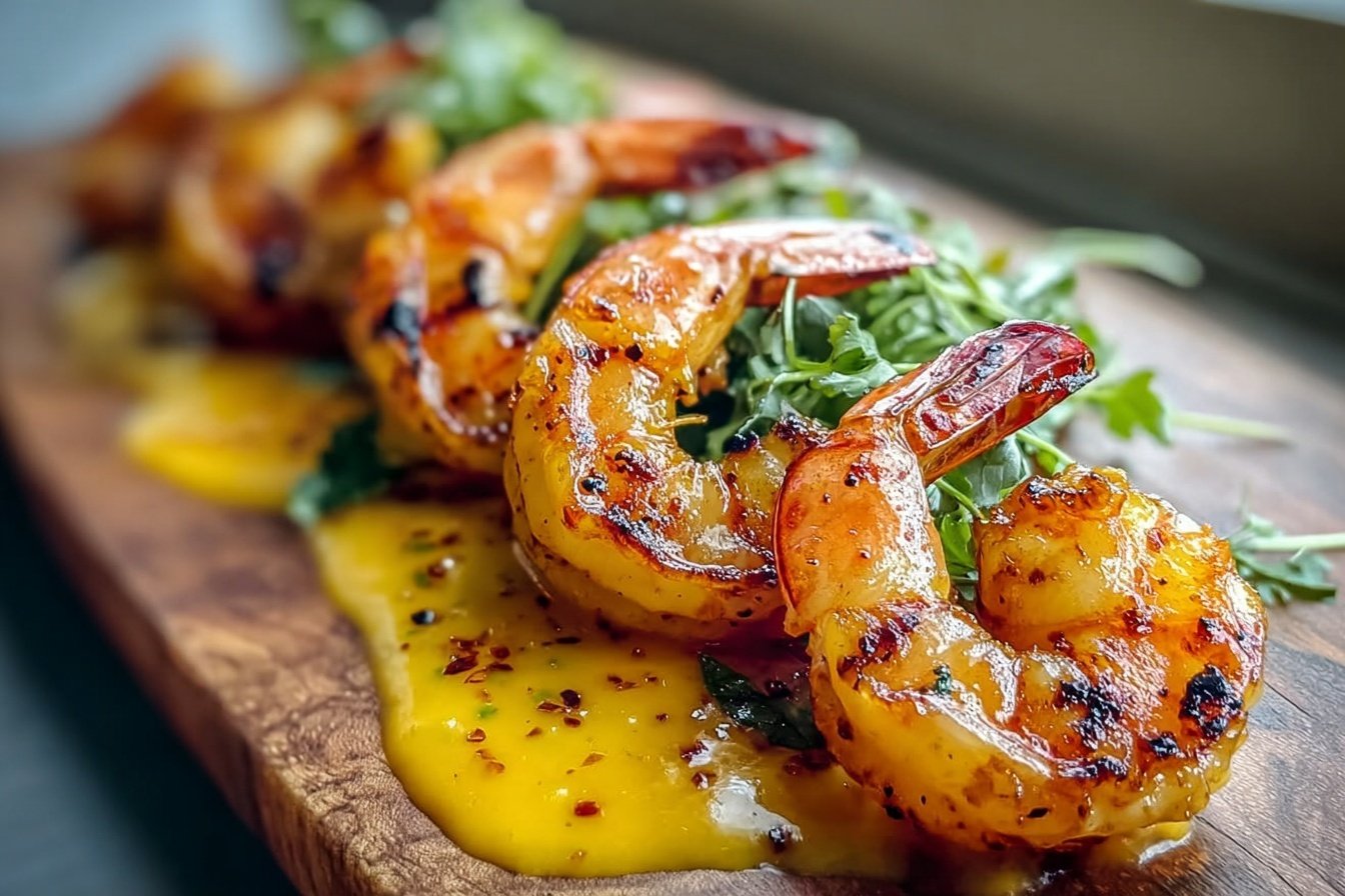 Grilled Shrimp With Spicy Mango Lime Coulis