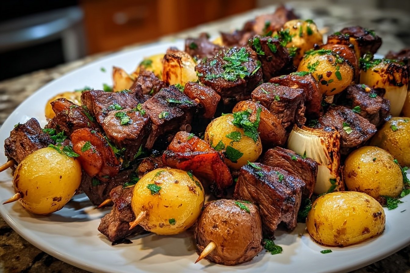 Grilled Steak And Potato Kabobs