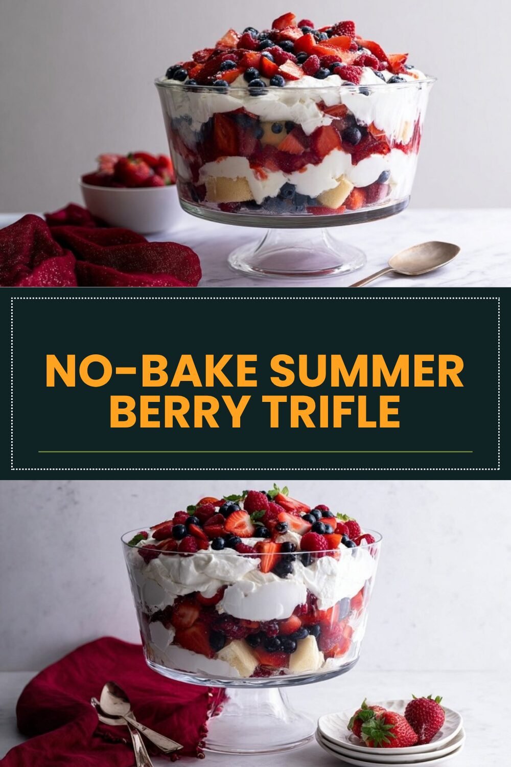 No-Bake Summer Berry Trifle