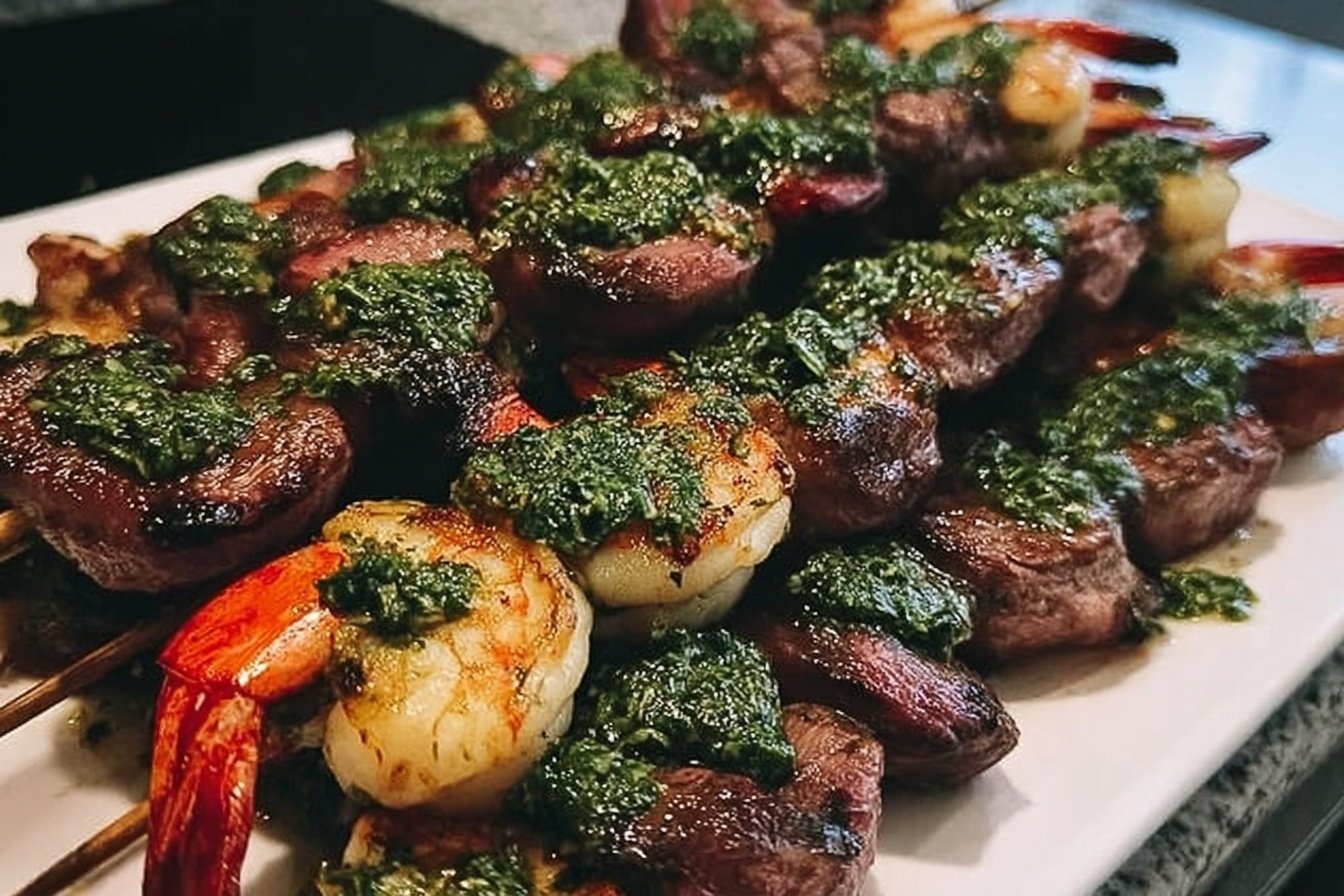 Skewers Surf & Turf Meets Chimichurri