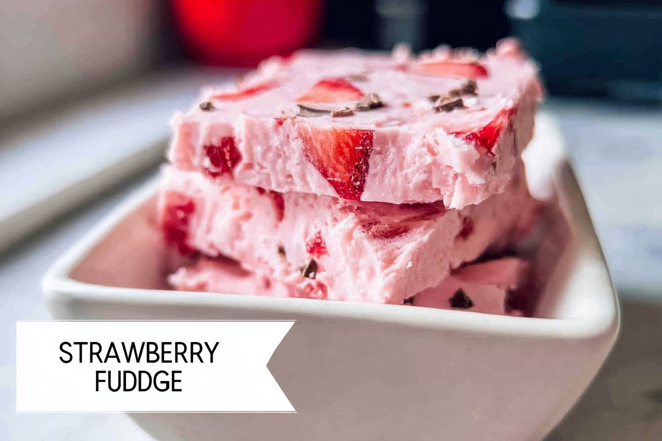 Strawberry 2 Ingredient Fudge Recipe 4 Strawberry Fudge