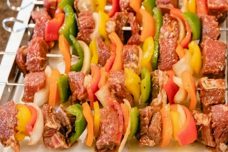 Steak Kebabs on the Grill