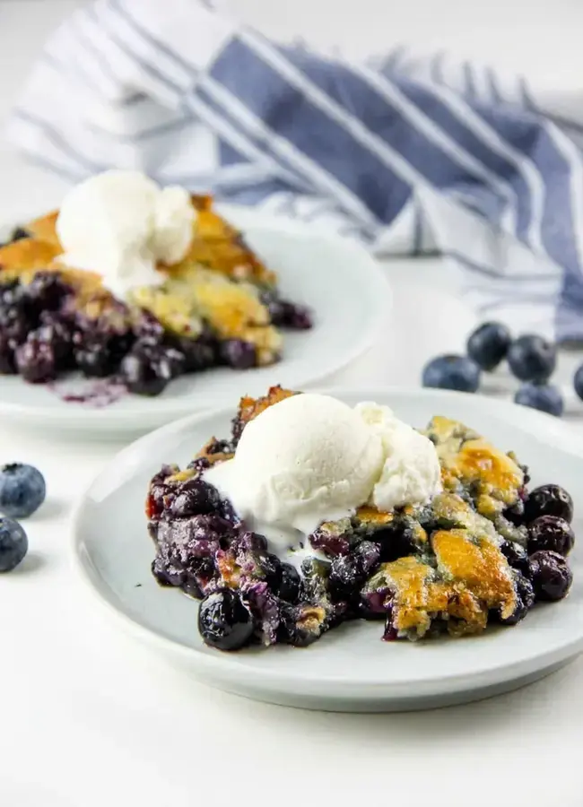 Easy Blueberry Cobbler with Buttery Biscuit Topping 10 Click here to save this recipe on Pinterest!