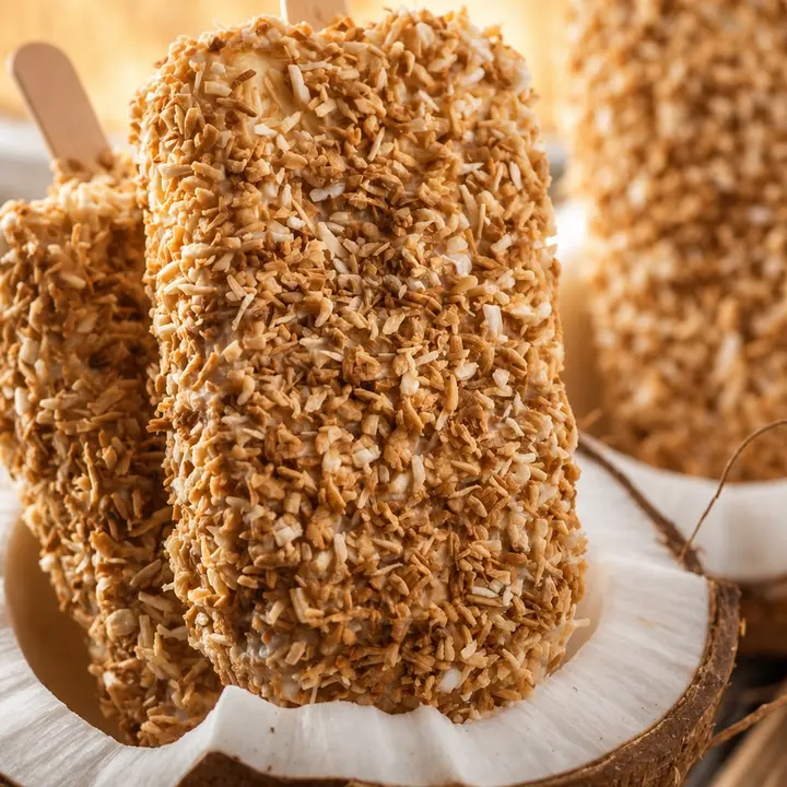 Creamy Coconut Popsicles - Low Carb, Sugar-Free Frozen Treat 2 Creamy Coconut Popsicles