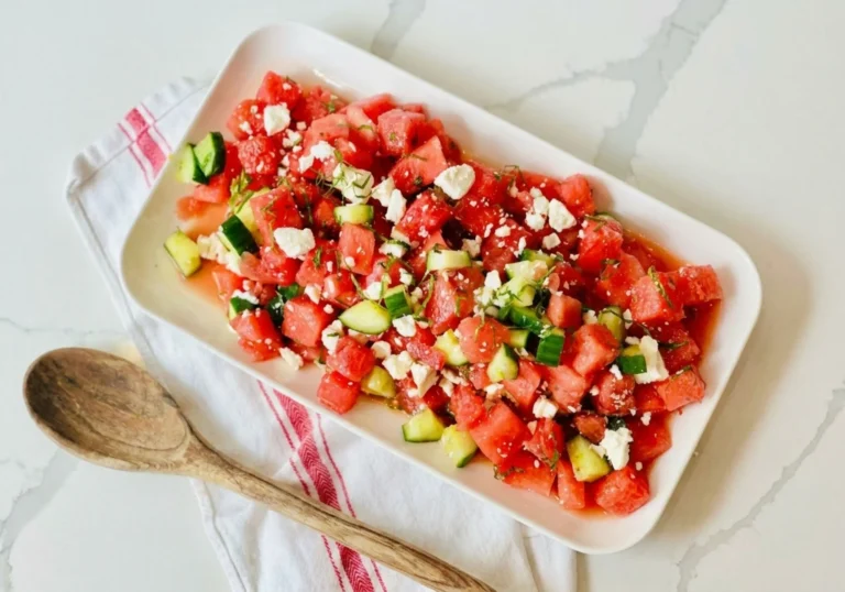 Cucumber Watermelon Salad With Feta