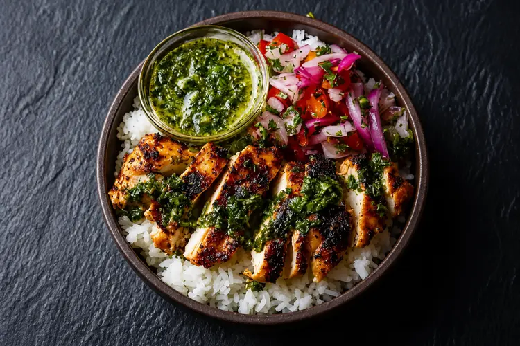 Easy Chimichurri Grilled Chicken Bowl